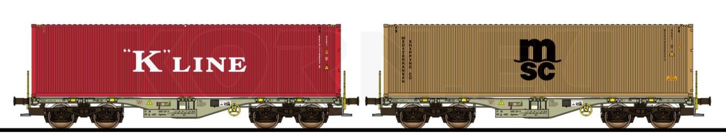 36606 PULLMAN ESU - Containertragwagen, H0, Sgmmn - Spur H0